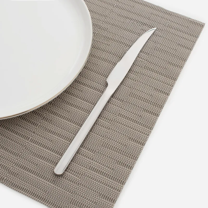 Салфетка под приборы, 30х45 см, ПВХ/полиэстер, прямоугольная, коричневая, Штрихи, Solid, image-4