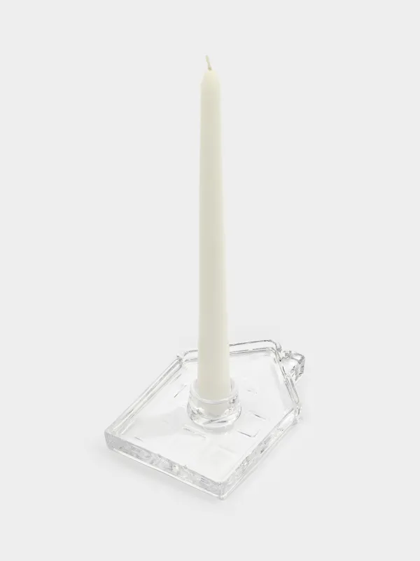 Подсвечник, 14 см, для тонкой свечи, стекло, House shape, image-4