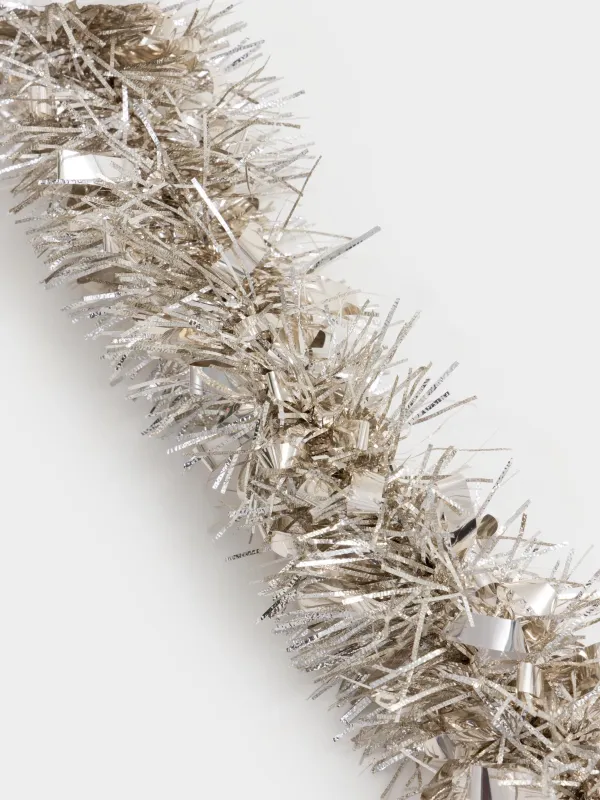 Гирлянда декоративная, 2 м, мишура, шампань, M, Tinsel christmas, image-1