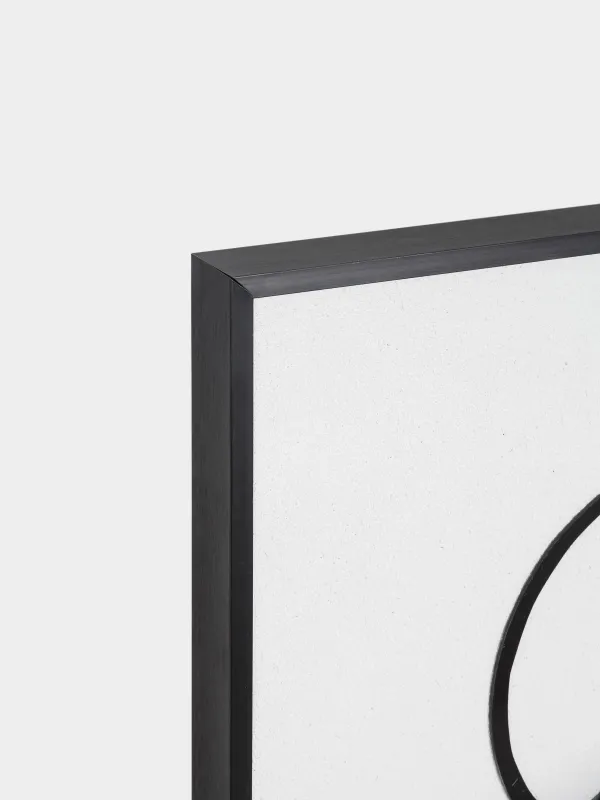 Картина в раме, 60х80 см, холст, черно-белая, Лица, Face, image-2