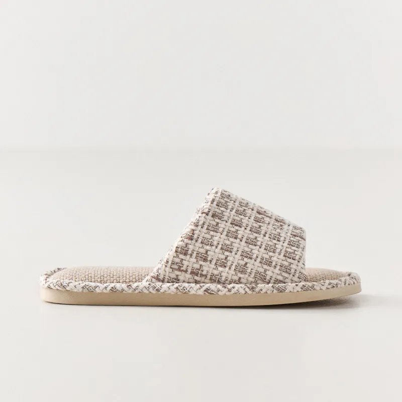 Тапочки женские, домашние, шенилл, молочные, Chenille