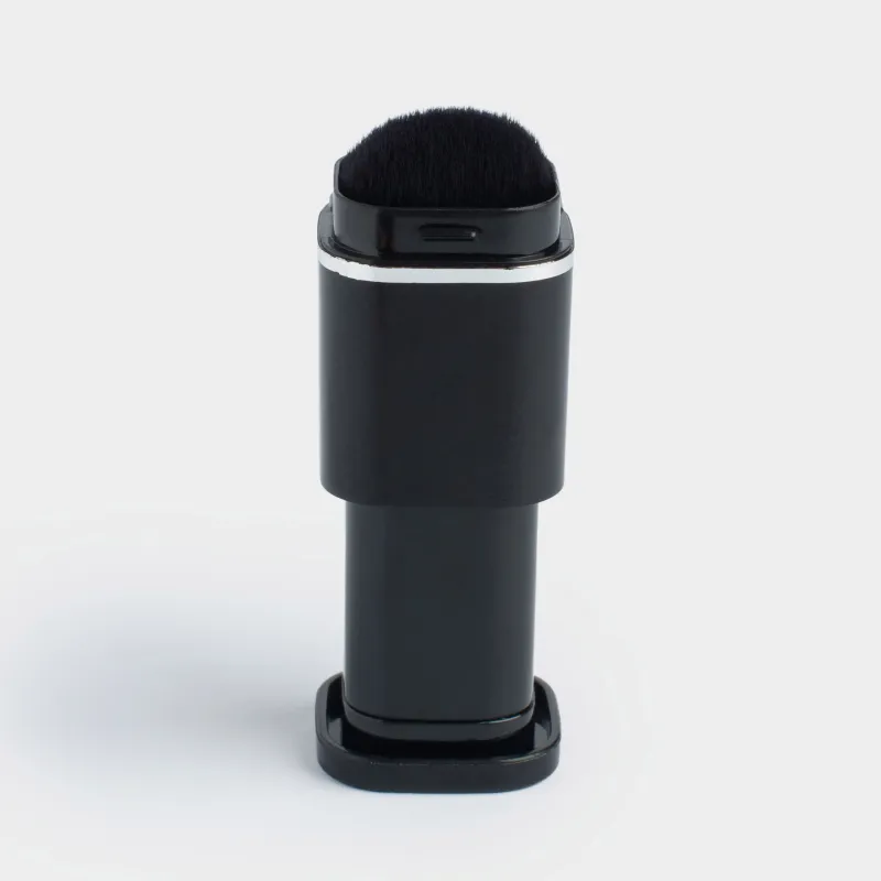 Кисть для макияжа, 7 см, выдвижная, искусственный ворс/пластик, черная, Beauty makeup, image-1
