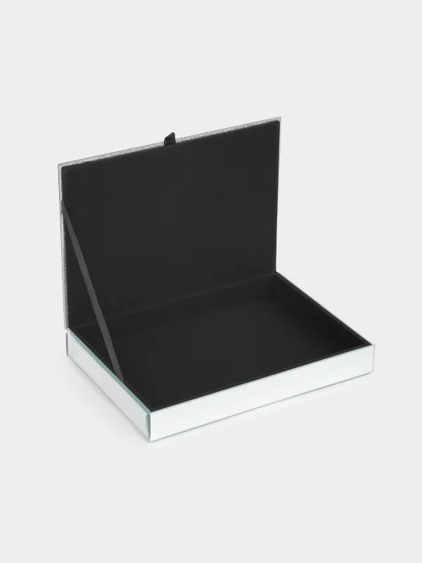 Шкатулка для украшений, 25х18 см, стекло, зеркальная, Actress, image-3