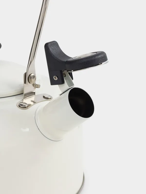 Чайник, 2,7 л, со свистком, сталь, молочный, Nostalgia, image-5