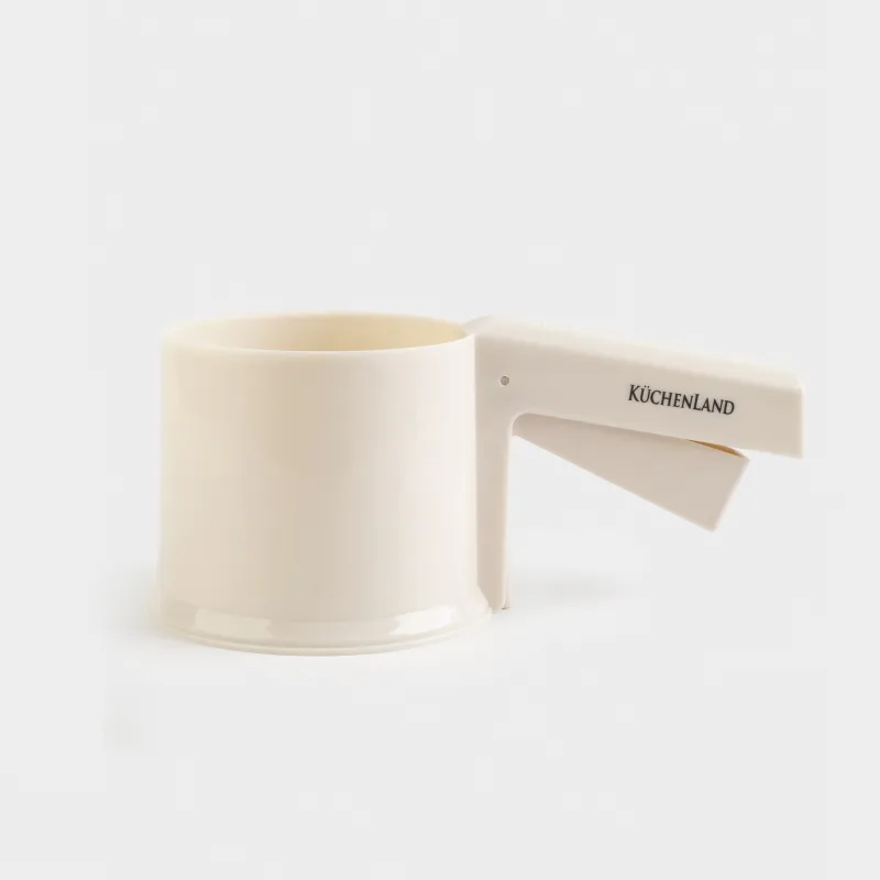 Сито механическое, 21х10 см, с длинной ручкой, пластик/сталь, молочное, Bakery