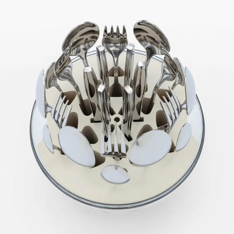 Столовые приборы, 6 перс, 24 пр, в подставке, сталь/пластик, Яйцо, Jakarta, image-3