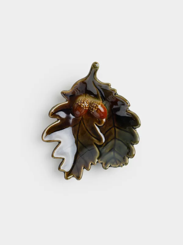 Блюдо, 19х16х5 см, Желуди на листьях, Autumn acorn, image-3