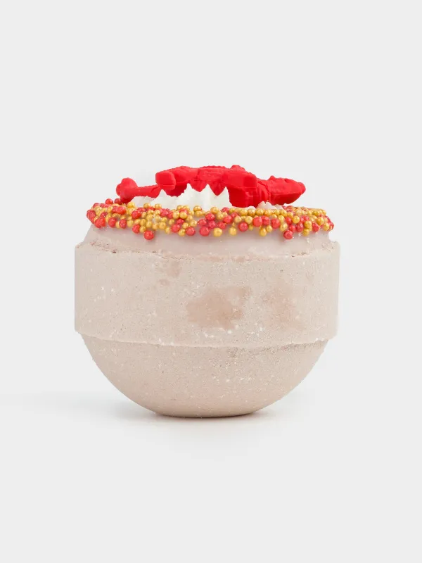 Бомбочка для ванны, 130 гр, с игрушкой, бежевая, Апельсин, Динозавр, Dino, image-2