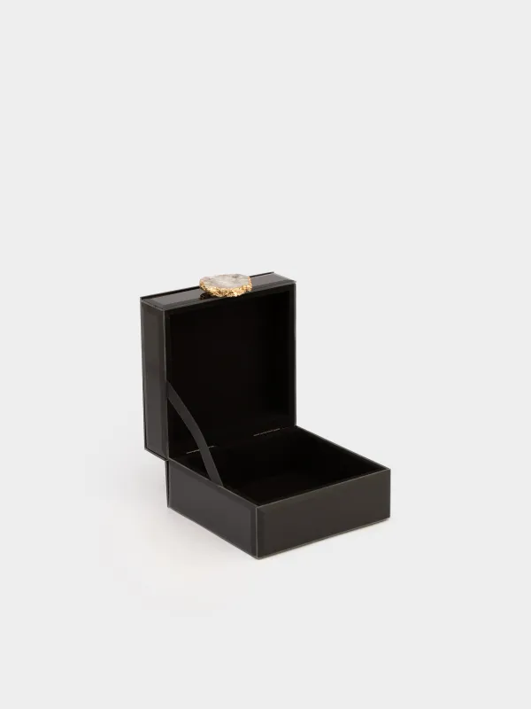 Шкатулка для украшений, черная, Glossy black, image-3