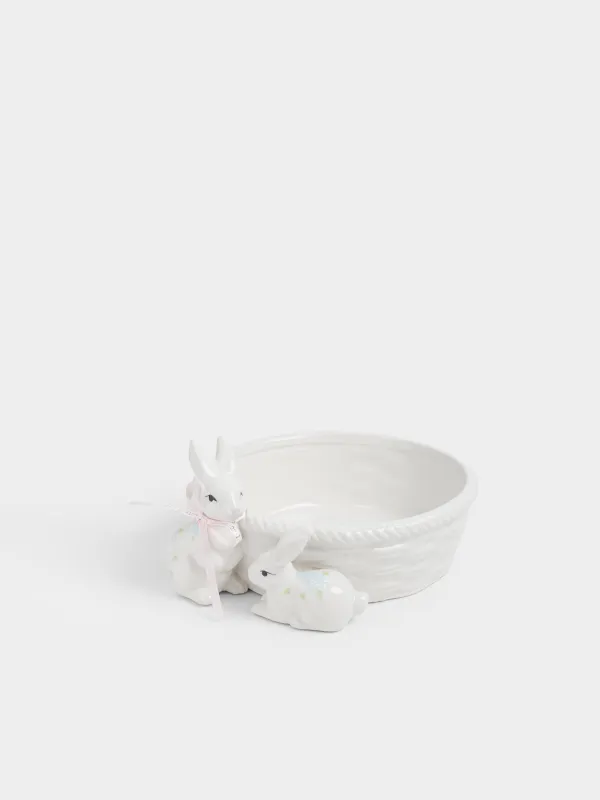 Конфетница, 19х10 см, Кролики с корзиной, Rabbit bloome, image-4