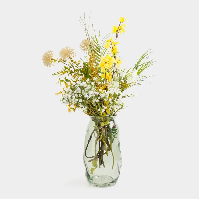 Ваза для цветов, 27 см, стекло, Crumple color, image-5