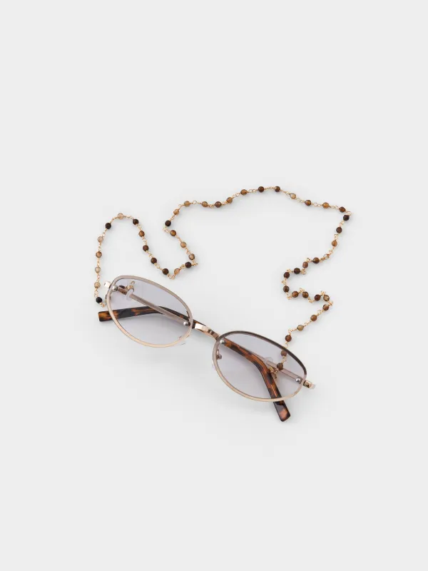 Цепочка для очков, 68 см, металл, янтарная, Бусины, Baroque, image-3