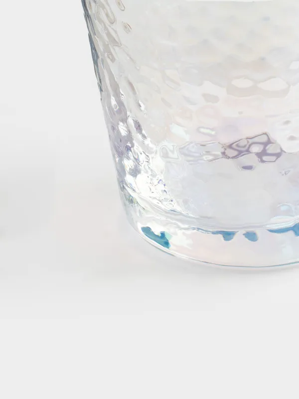 Стакан для виски, 10 см, 270 мл, стекло, перламутр, Ripply polar, image-2