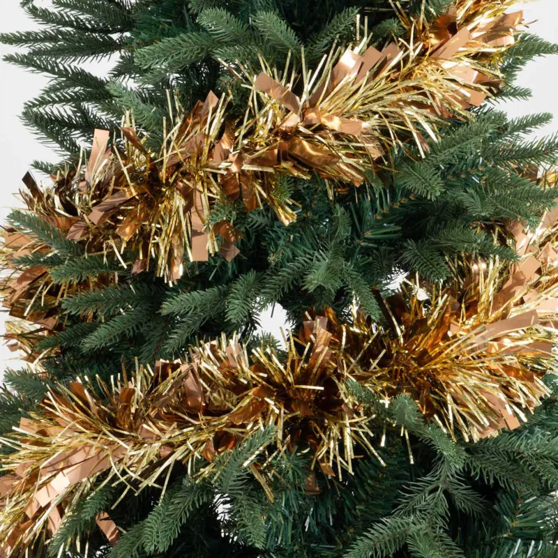 Гирлянда декоративная, 2 м, мишура, золотистая, L, Tinsel christmas