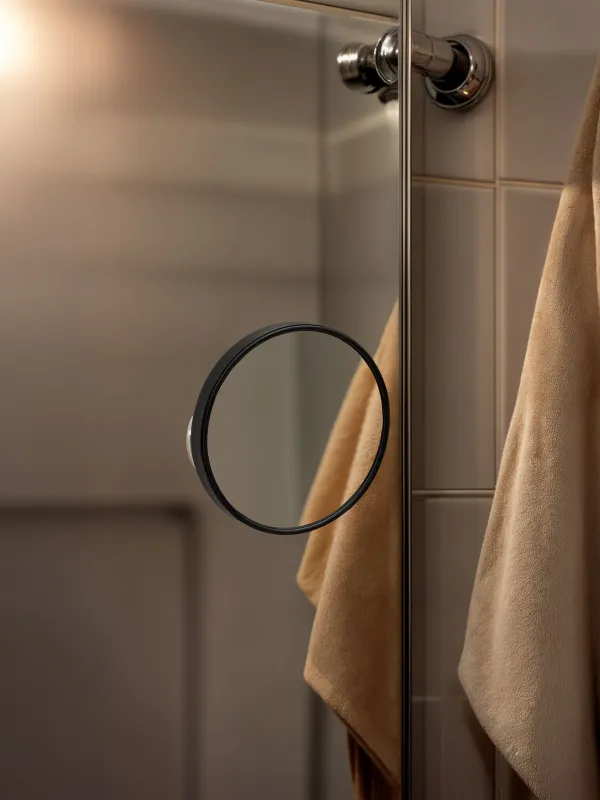 Зеркало подвесное, 13/12 см, увеличительное, на присосках, пластик, круглое, черное, Mirror, image-6