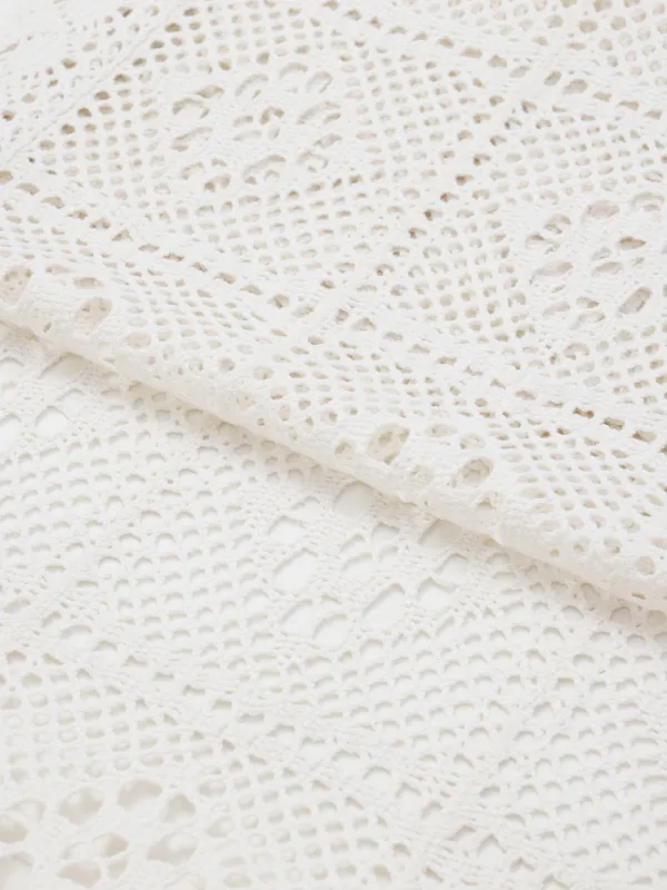 Дорожка настольная, 40х160 см, с кисточками, Ажурный узор, Tracery, image-0