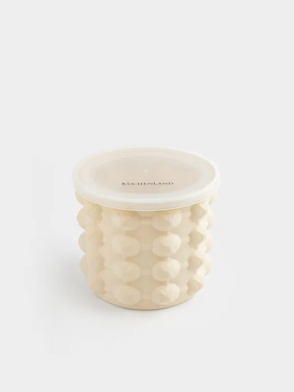 Форма для льда, 11х10 см, 40 отд, с крышкой, силикон/пластик, молочная, Soft kitchen, image-0