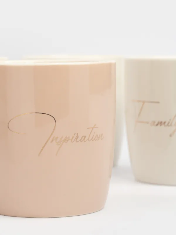 Кружка, 330 мл, 4 шт, фарфор N, Микс, Scroll, image-2