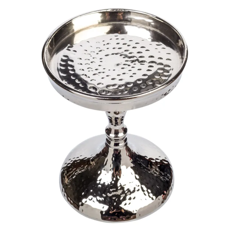 Подсвечник, 26 см, для одной свечи, на ножке, стекло/металл, серебристый, Кракелюр, Fantastic Ice, image-3