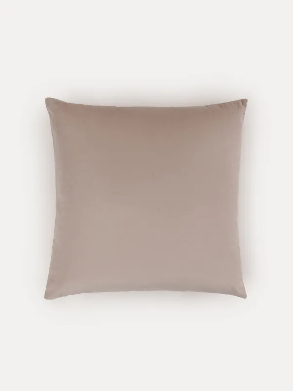 Подушка декоративная, 45х45 см, вельвет, светло-бежевая, Стрекозы и жуки, Bugs, image-1