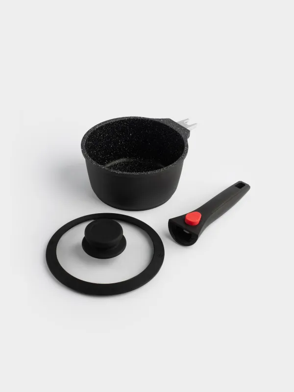 Ковш, 16 см, 1,5 л, с крышкой, съемная ручка, с покрытием, алюминий, Solution Red 2, image-11