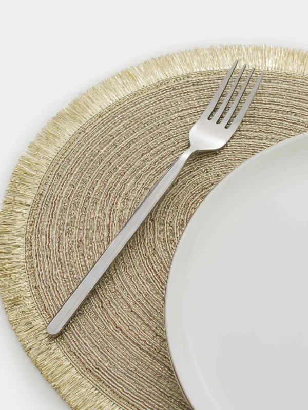 Салфетка под приборы, 30х45 см, с бахромой, Rotary shine, image-3