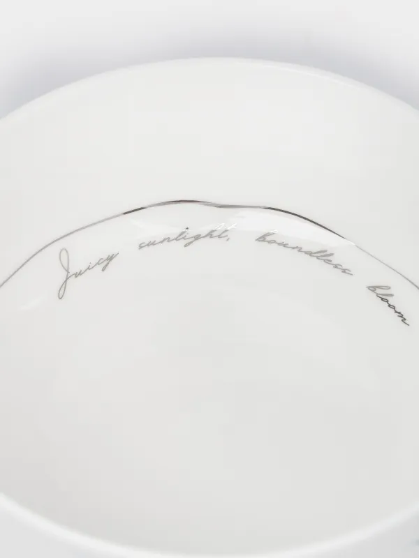 Пиала, 15х6 см, 700 мл, фарфор F, белая, Цветок и лимоны, Sicily, image-2