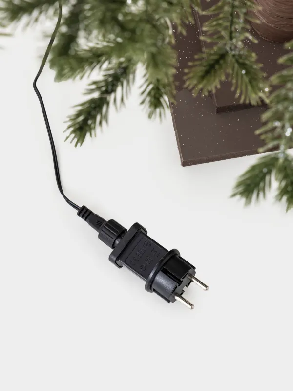 Дерево декоративное, 1,5 м, с подсветкой, с блестками, пластик, Елка с шишками, Conifer decor, image-4