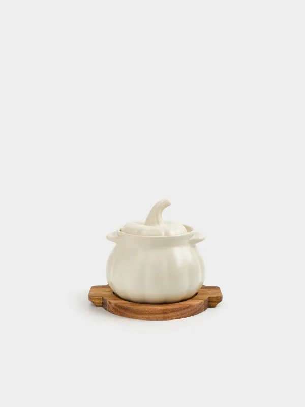Кокотница, 13 см, 530 мл, с крышкой, Тыква, Gourd, image-0