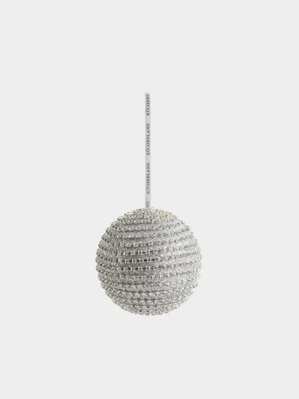 Игрушка елочная, 8 см, Шар в стразах, Ball sparkle, image-0