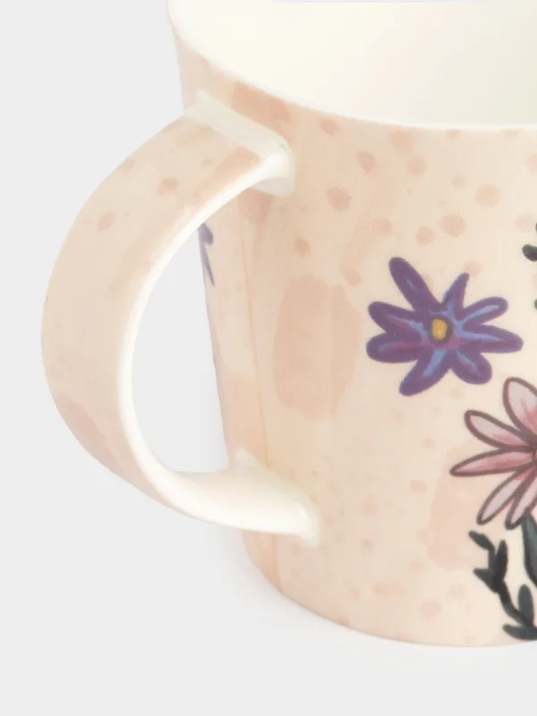 Кружка, 450 мл, фарфор F, молочная, Девушка в цветах, Girls garden, image-2
