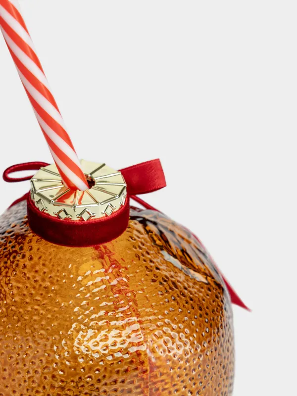 Банка для напитков, 480 мл, с трубочкой, Апельсин, Christmas drink, image-3