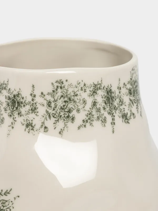 Подставка для кухонных принадлежностей, 14 см, Зеленые цветы, Green lace, image-2