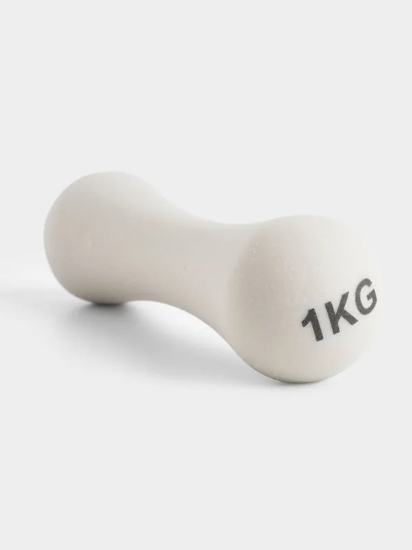 Гантель для фитнеса, 1 кг, металл/ПВХ, бежевая, Sport, image-4