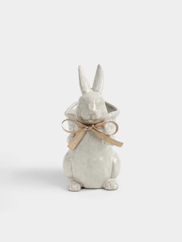 Ваза для цветов, 20 см, декоративная, фарфор P, молочно-коричневая, Кролик, Rustic Easter, image-0