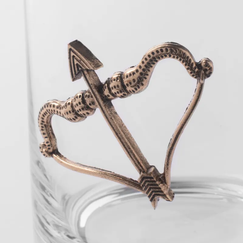 Стакан для виски, 10 см, 340 мл, стекло/металл, золотистый, Стрелец, Zodiac, image-4