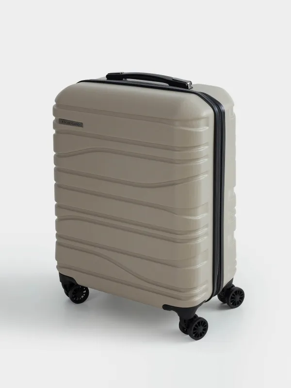 Чемодан S, 39х22х55 см, 2,7 кг, пластик, бежевый, Travel comfort, image-3