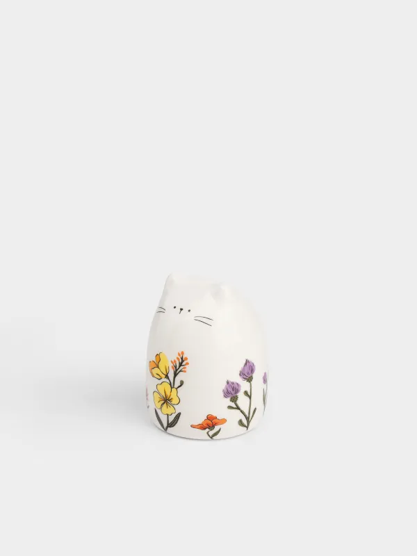 Емкость для соли или перца, 8 см, Кот в цветах, Cat in flowers, image-1