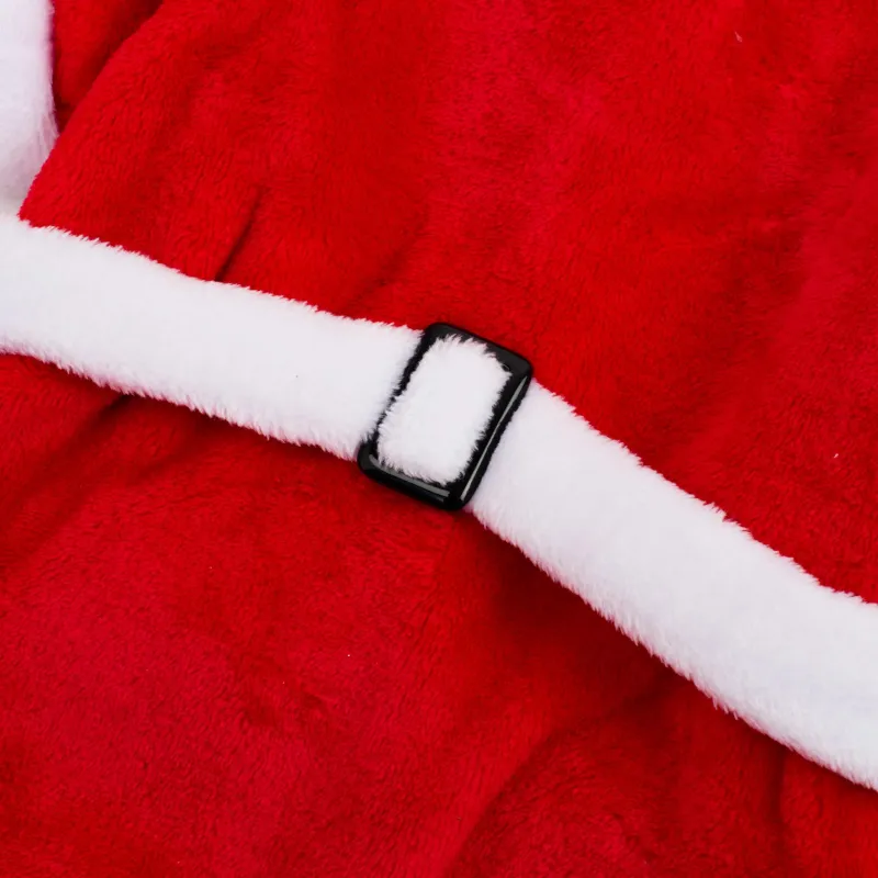 Костюм для животных, карнавальный, полиэстер, красный, Санта, Christmas pet, image-3