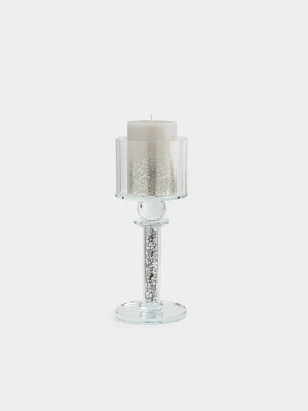Подсвечник, 25 см, для цилиндрической свечи, Lux crystal, image-3