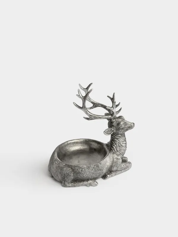 Конфетница, 24x26 см, Олень, Deer silver, image-2
