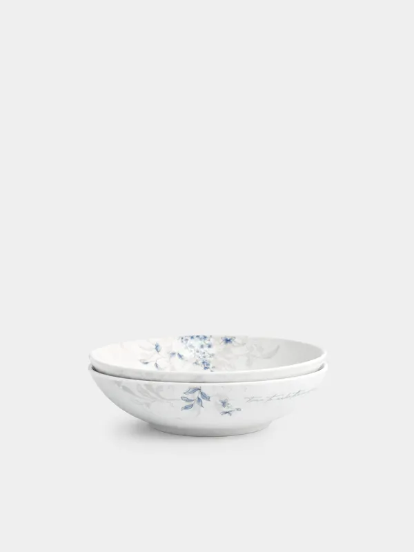 Тарелка суповая, 20х5 см, 2 шт, Синие цветы, Blue flower, image-0