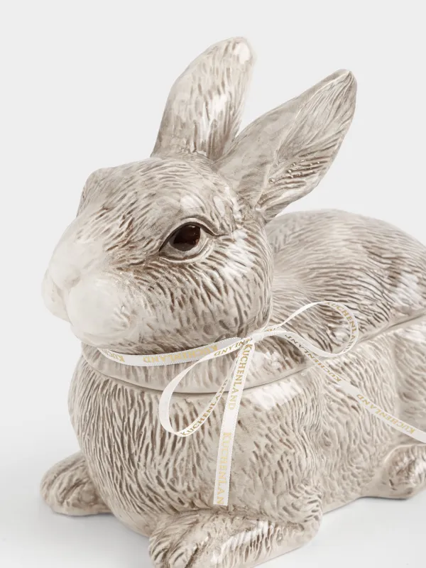 Емкость для хранения, 21х18 см, 800 мл, керамика D, коричневая, Кролик, Easter lace, image-4