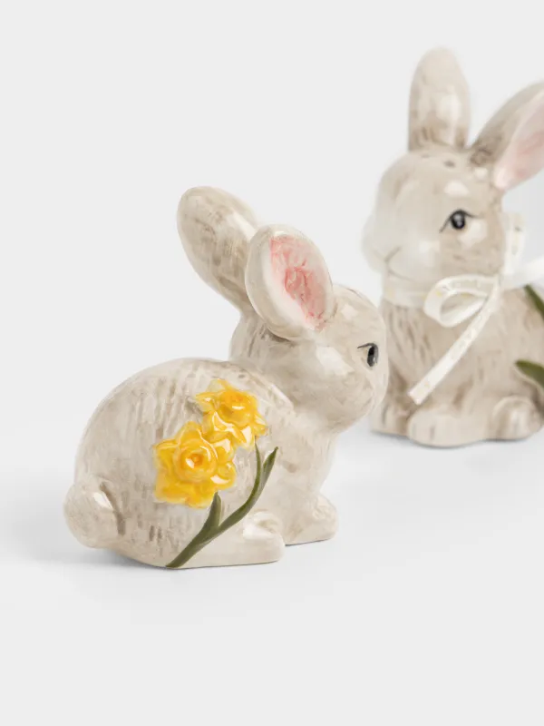 Набор для соли и перца, Кролики с цветами, Rabbit in narcis, image-1