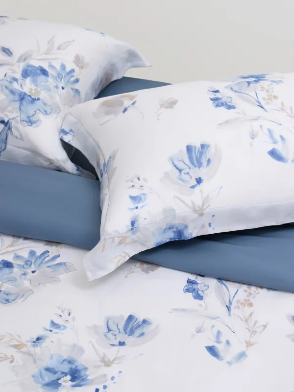 Постельное белье, евро, тенсель, Акварельные цветы, Tencel, image-1