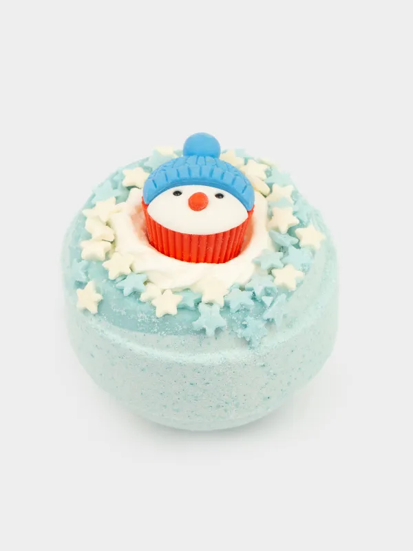 Бомбочка для ванны, 130 гр, с игрушкой, голубая, Черничный смузи, Снеговик, Snowy, image-2