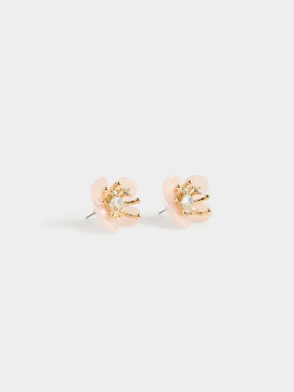 Серьги-пусеты, 2 шт, Цветок, Jewelry flower, image-1