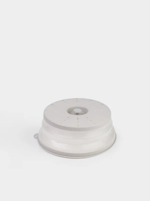 Крышка для микроволновой печи, 27 см, складная, пластик, молочная, Galori, image-0