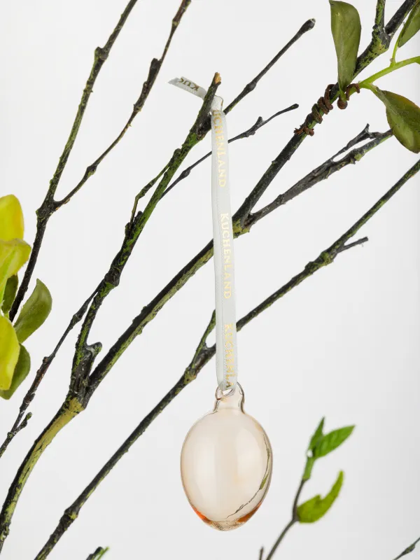 Подвеска декоративная, 3х4 см, стекло, бежевая, Rustic Easter, image-2