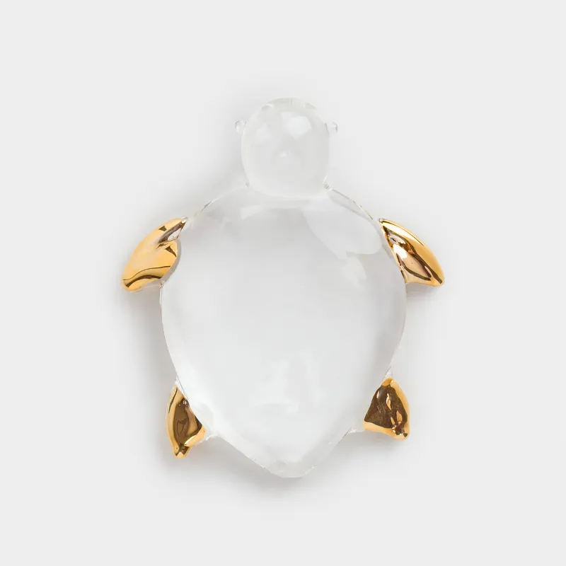 Статуэтка, 4 см, стекло, золотистая, Черепаха, Vitreous